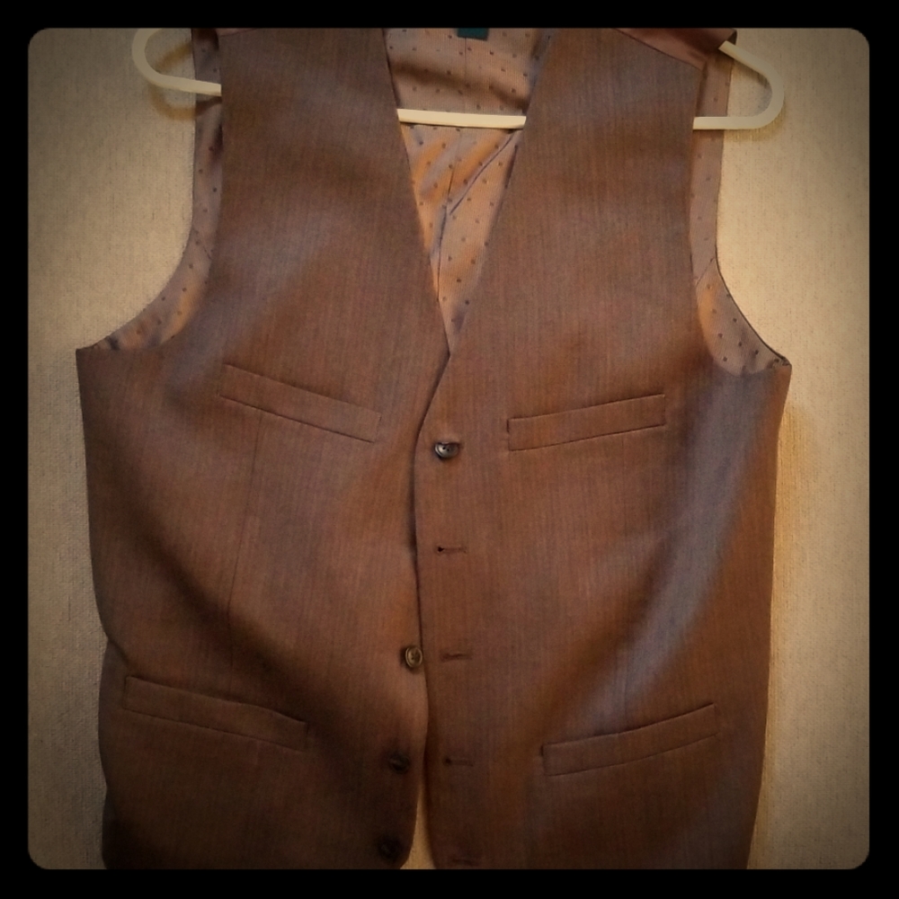 Perry Ellis Brown Vest
